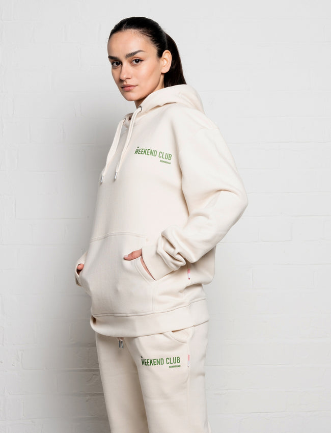 304 Womens The Weekend Club Hoodie Off White (oversized)