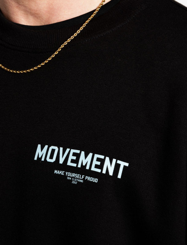 304 Mens Movement Oversized Sweatshirt Black