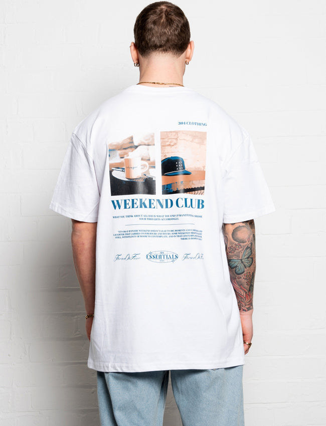 304 Mens Saturday T-shirt White (Oversized)