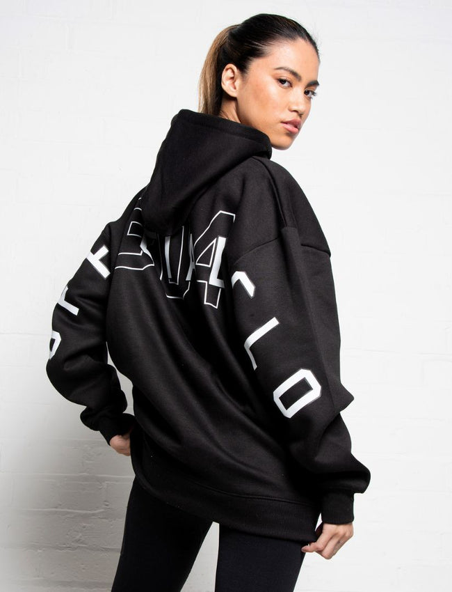 304 Womens Official Hoodie Black (Oversized)