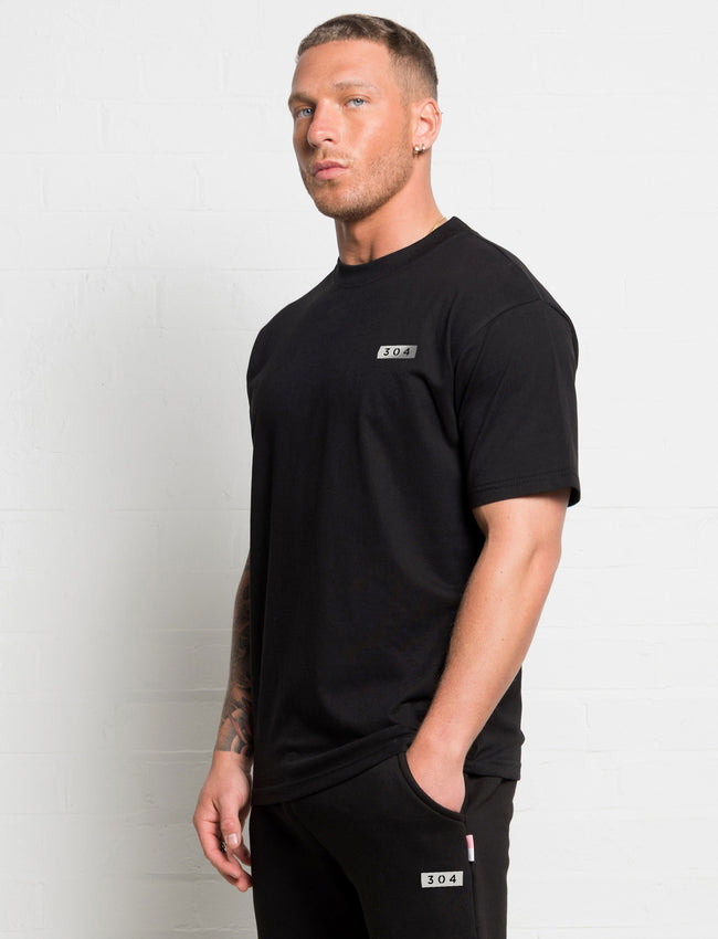 304 Mens Elite Relaxed Fit T Shirt Black