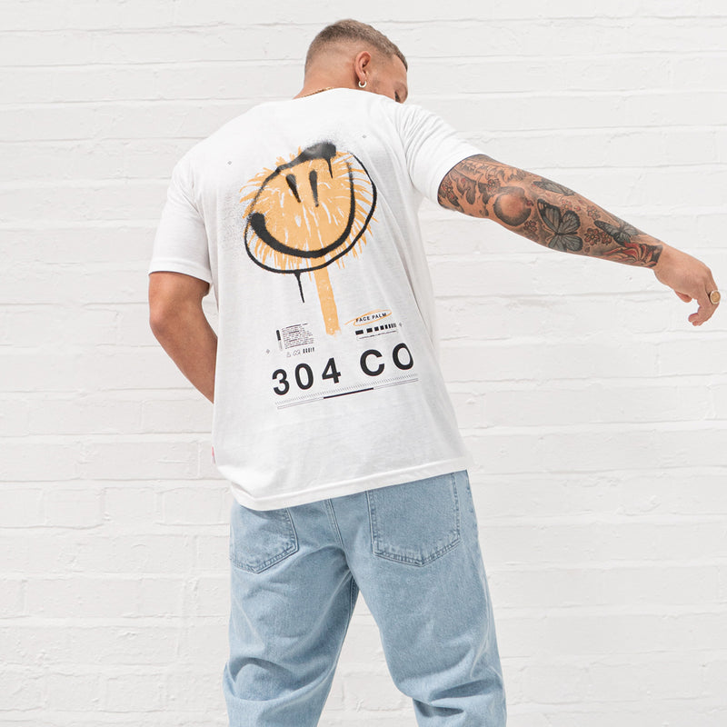 304 Clothing | Face Palm T-shirt | White | 