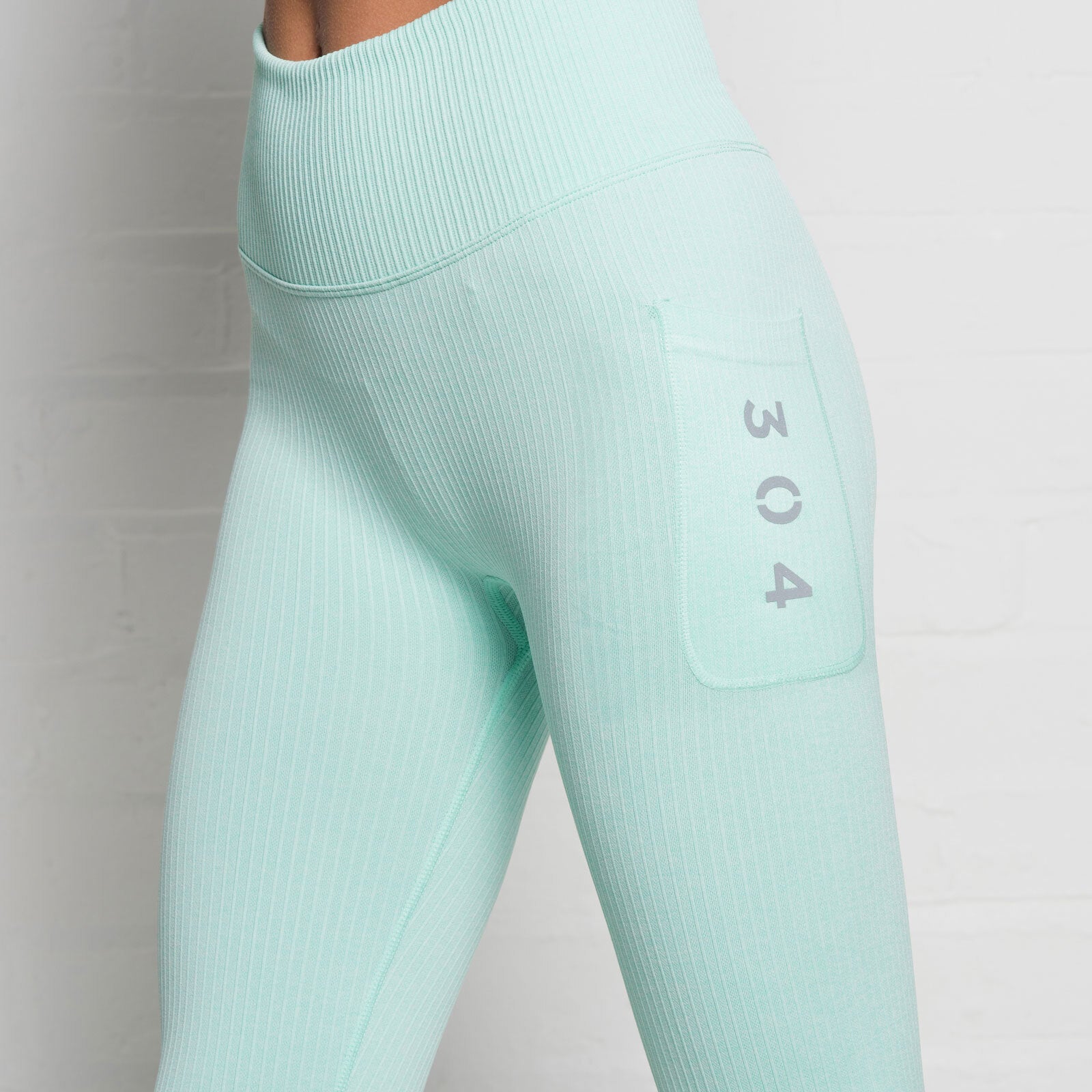 304 Clothing | Ribbed Seamless 3D Fit Legging Peppermint | Womens